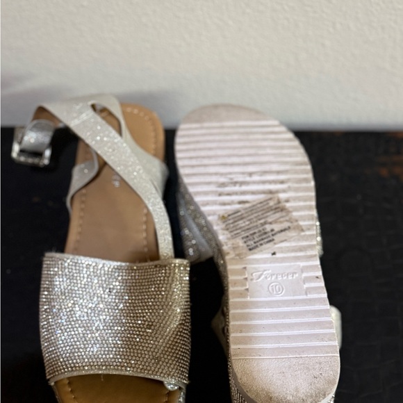 Silver Rhinestone Sandals - Picture 3 of 5